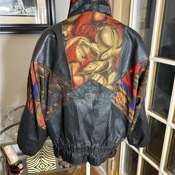 Vibrant Multicolor Leather Jacket - Picture 2 of 8